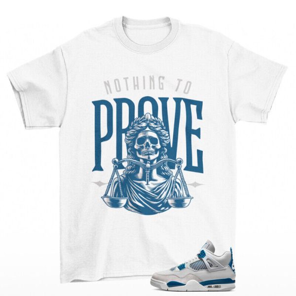 Proof Sneaker Shirt White to Match Jordan 4 Industrial Blue Jezsport.com