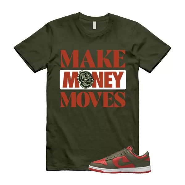 Dunk Mystic Red Cargo Khaki White Low T Shirt Match MOVES Jezsport.com