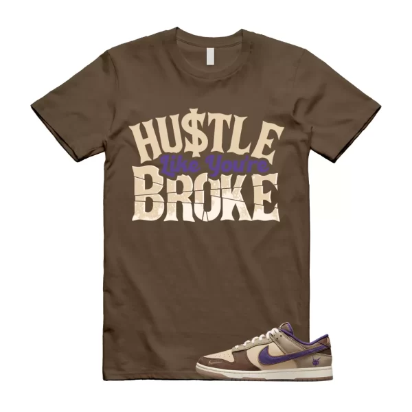 BROKE T Shirt to match N Dunk Low Setsubun Tan Brown Purple Beige Jezsport.com