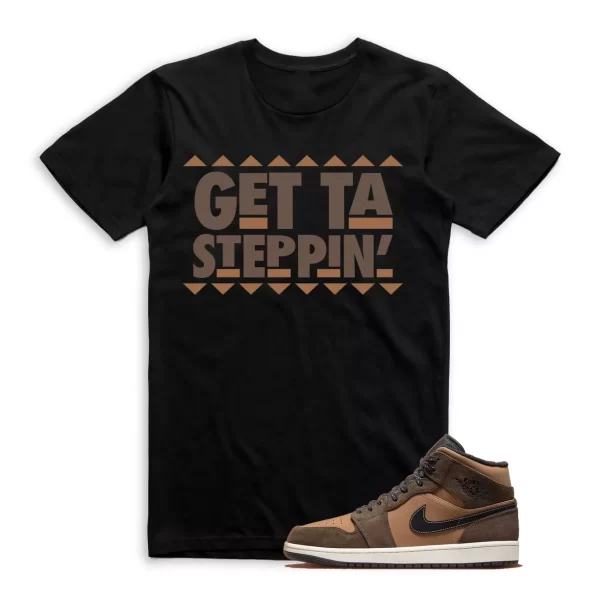 GET Shirt to match Jordan 1 Mid SE Dark Chocolate Archaeo Brown Crimson Bliss Jezsport.com