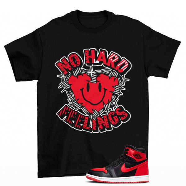 Feelings Shirt Black to Match Jordan 1 Retro High OG Satin Bred FD4810-061 Jezsport.com