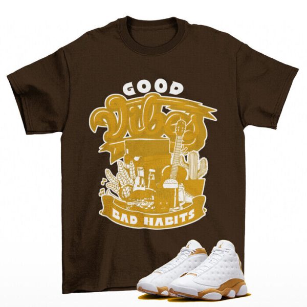 Vibes Wheat Shirt Brown to Match Jordan 13 Retro Wheat 414571-171