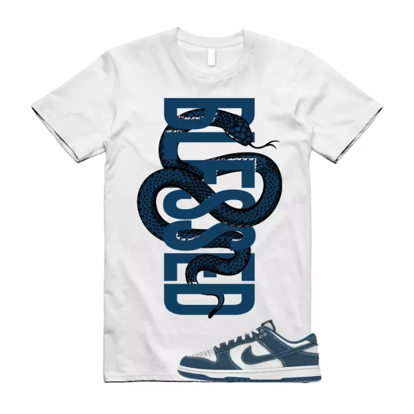 SNAKEBLS T Shirt to match N Dunk Low Industrial Blue Sashiko Summit White Japan Jezsport.com