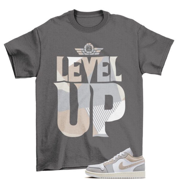 Level Up Tech Grey Shirt to Match Jordan 1 Low SE Craft Tech Grey