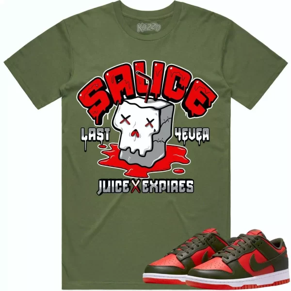 Mystic Red Dunks Shirt to Match - RED SAUCE Jezsport.com