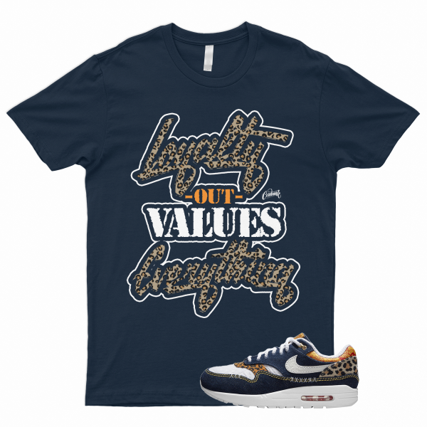 LYLTY Shirt to Match Air Max 1 Denim Leopard Washed Dark Blue Picante Red Desert Jezsport.com