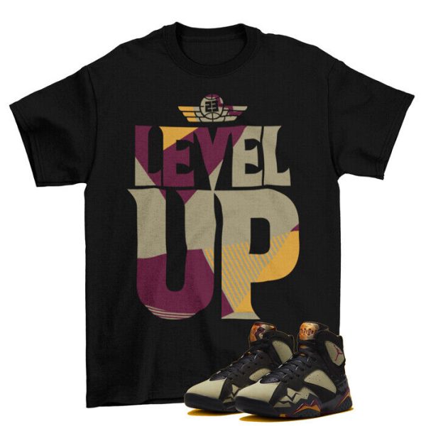 Level Up Olive Shirt to Match Jordan 7 Retro Black Olive DN9782-001