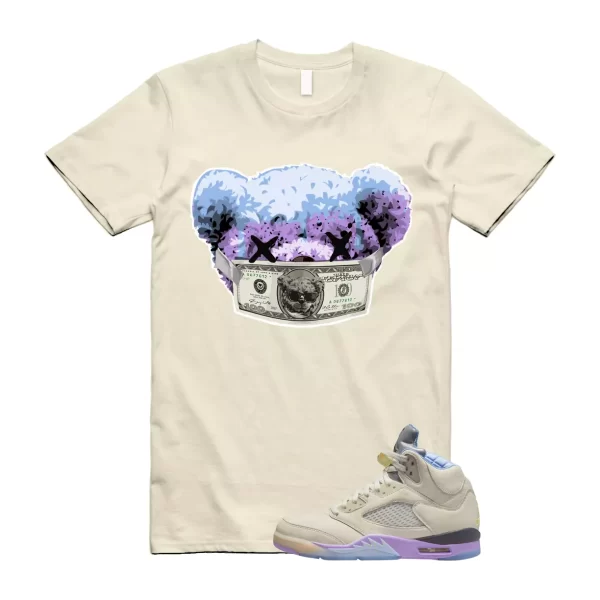 SIL T Shirt to match Jordan 5 Retro DJ Khaled Sail Washed Yellow Violet Star Jezsport.com