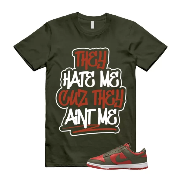 Dunk Mystic Red Cargo Khaki White Low T Shirt Match AINT ME Jezsport.com