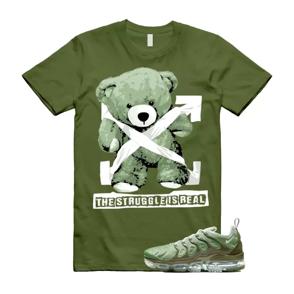 STRUG T Shirt to match Air VaporMax Plus Olive Green Cargo Khaki Rough Dunk Jezsport.com