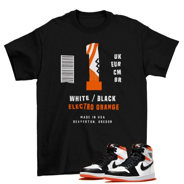 Box Label Shirt to Match Air Jordan 1 Electro Orange OG Jezsport.com