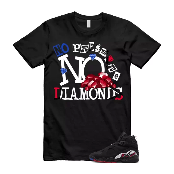 Playoffs 8 True Red Black White Reborn Retro T Shirt Match DIAMOND Jezsport.com