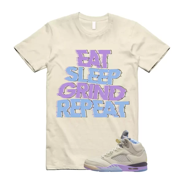 ESGR T Shirt to match Jordan 5 Retro DJ Khaled Sail Washed Yellow Violet Star Jezsport.com