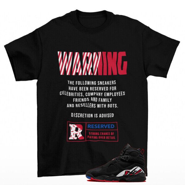 Reserved Playoffs Shirt to Match Jordan 8 Retro Playoffs 305381-062 Jezsport.com