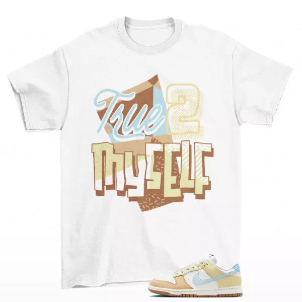 Stay True Shirt White to Match Dunk Low Next Nature Soft Yellow FZ4347-100 Jezsport.com