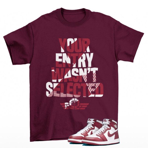 Sneaker Raffle Shirt to Match Jordan 1 High OG Team Red DZ5485-160 Jezsport.com