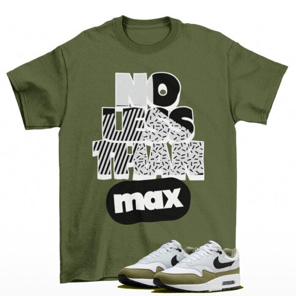 No Less Shirt to Match Air Max 1 Medium Olive FD9082-102 Jezsport.com