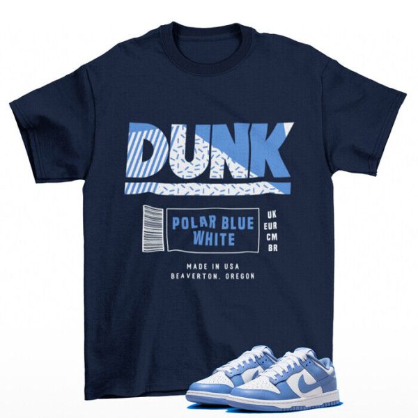 Box Label Polar Dunk Shirt to Match Dunk Low Polar Blue Jezsport.com