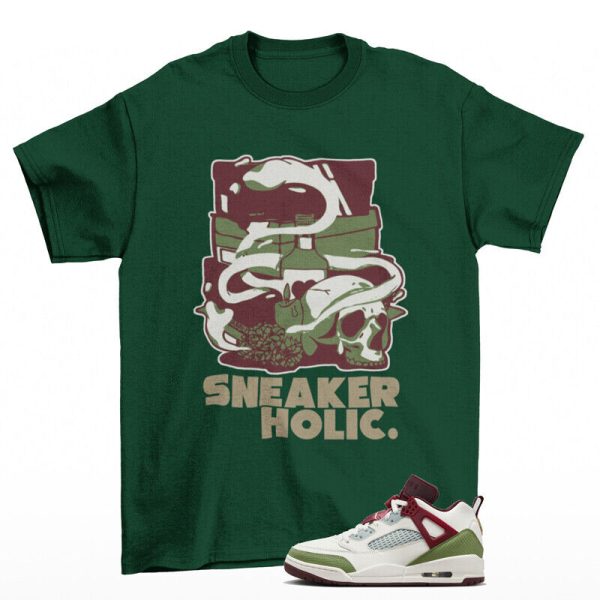 Sneaker Holic Shirt Green to Match Jordan Spizike Low CNY FJ6372-100 Jezsport.com