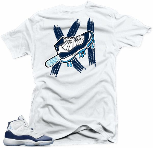 Shirt to Match Jordan 11 Navy Win Like 82- Ice White Tee Jezsport.com