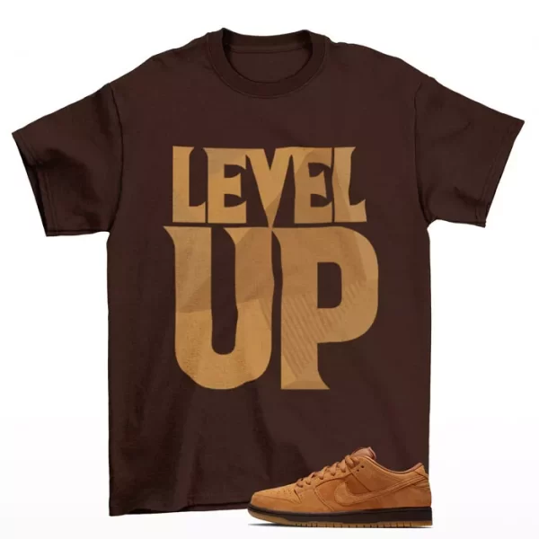 Level Up Wheat Shirt to Match SB Dunk Low Wheat BQ6817-204 Jezsport.com