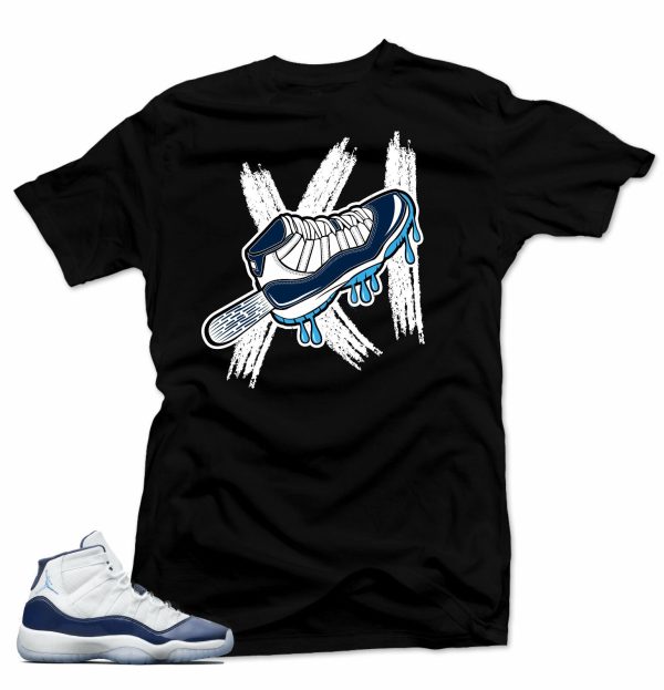 Shirt to match Jordan 11 Navy Win Like 82- Ice Black tee Jezsport.com