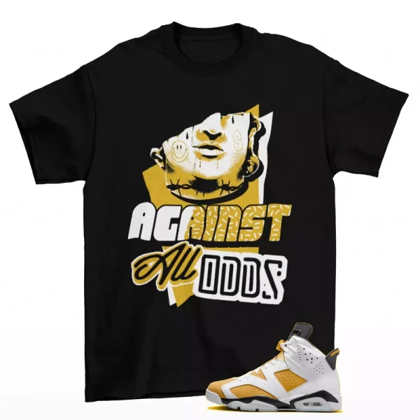 All Odds Shirt Black to Match Jordan 6 Retro Yellow Ochre CT8529-170 Jezsport.com