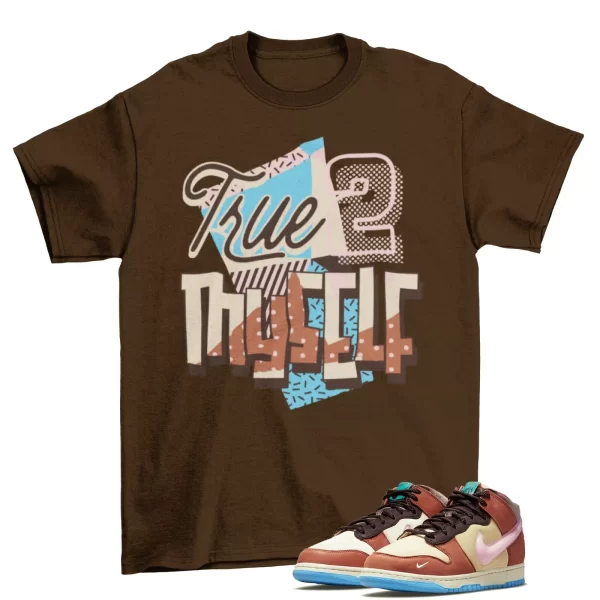 Stay True Shirt to Match Dunk Mid Free Lunch Chocolate Milk / DJ1173-700 Jezsport.com