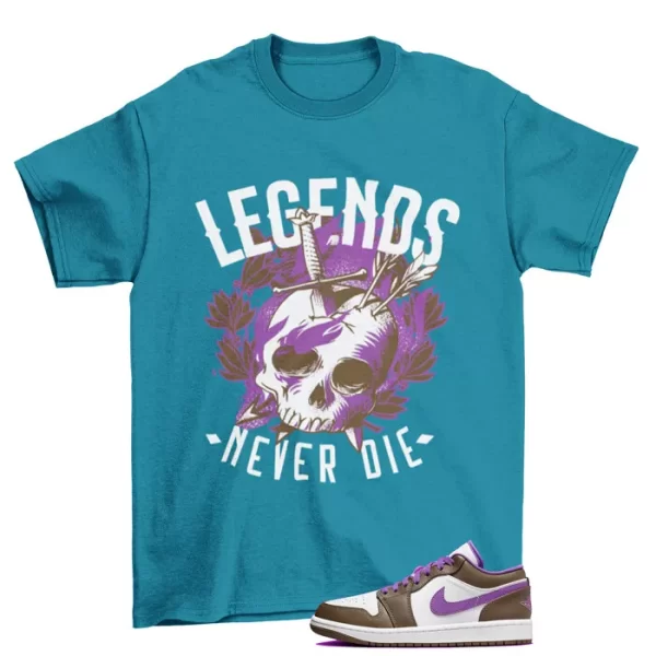 Legends Shirt Blue to Match Air Jordan 1 Low Palomino Wild Berry 553558-215 Jezsport.com