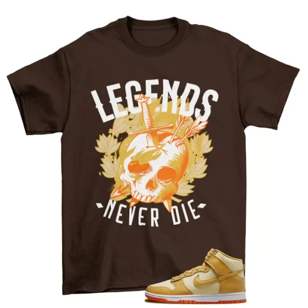 Legendary Shirt to Match Dunk High Wheat Gold Safety Orange DV7215-700 Jezsport.com