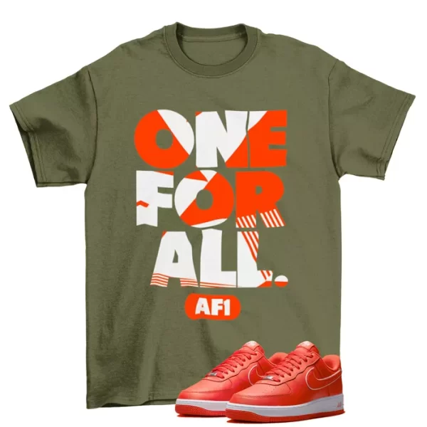 One For All Shirt Green to Match Air Force 1 Low Picante Red / DV0788-600 Jezsport.com