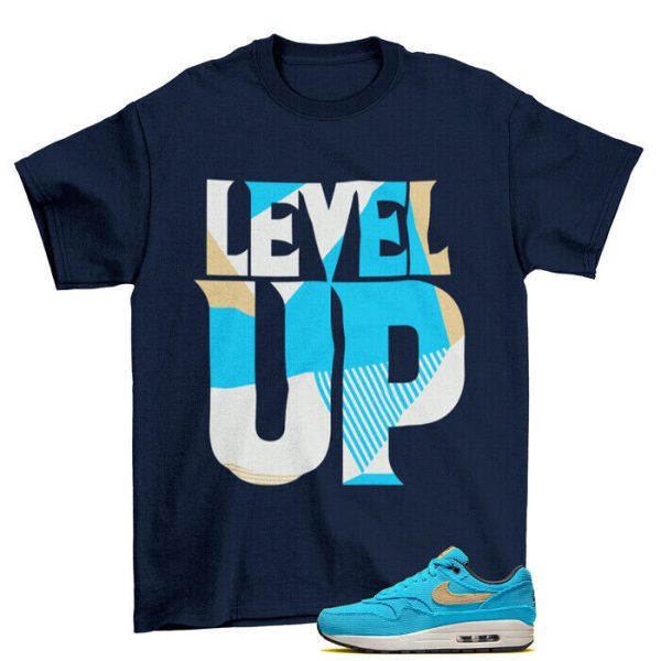 Level Up Shirt to Match Air Max 1 Corduroy Baltic Blue / FB8915-400 Jezsport.com