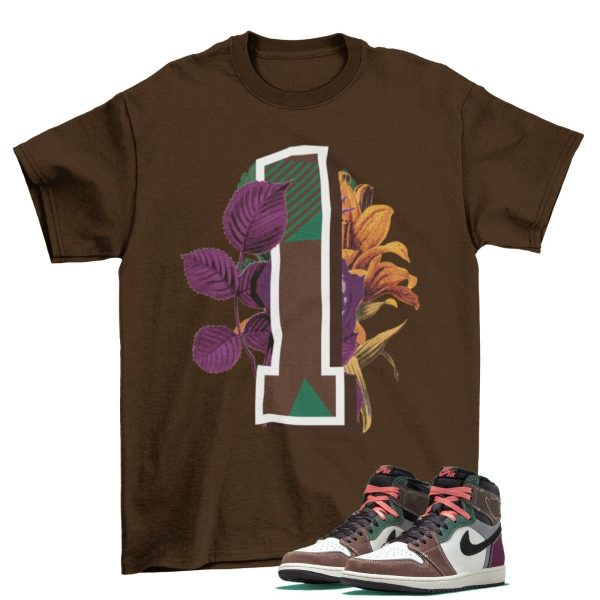 Floral 1 Sneaker Shirt to Match Jordan 1 Retro High OG Hand Crafted DH3097-001 Jezsport.com