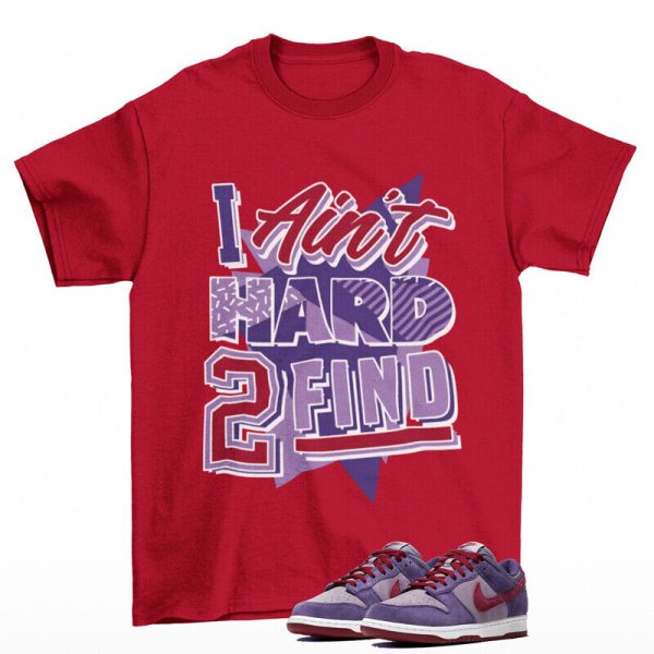 Pull Up Sneaker Shirt Red to Match Dunk Low Plum CU1726-500 Jezsport.com