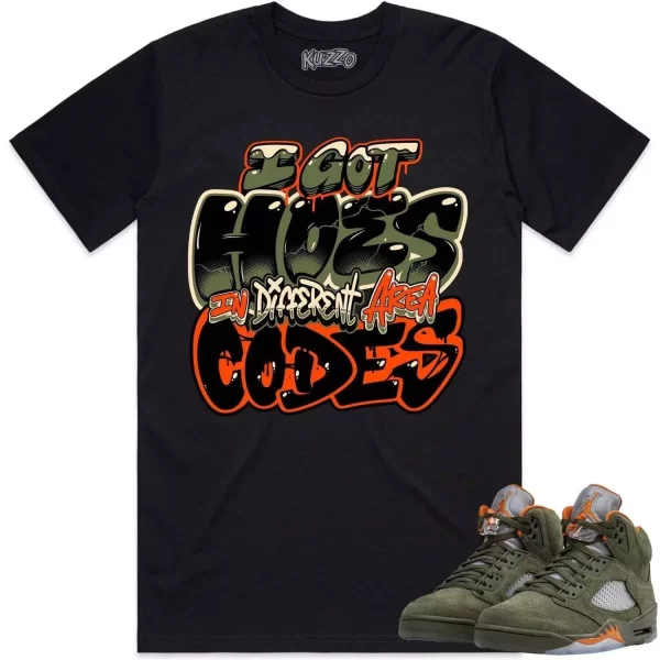 Jordan Retro 5 Olive 5s Shirt to Match - CELADON AREA CODES Jezsport.com