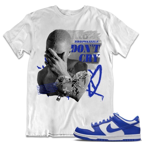 Shirt to Match Dunk Race Blue White Sneaker- Don't Cry Grunge Jezsport.com