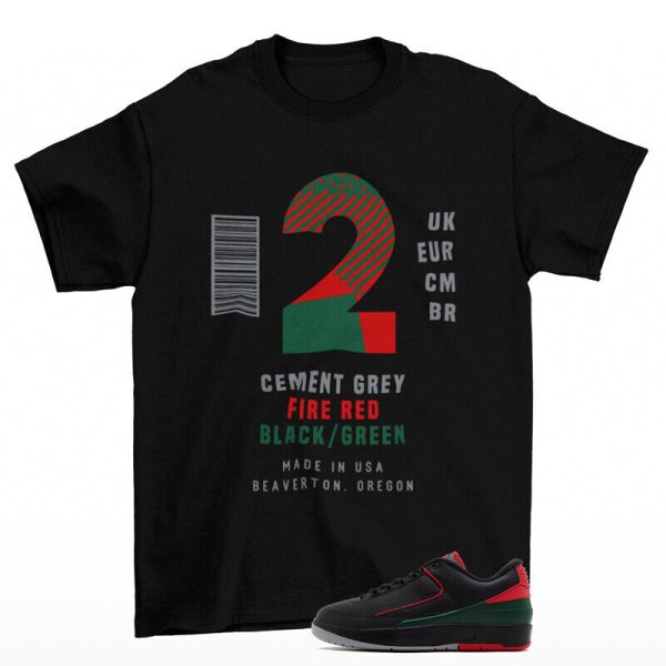 Sneaker Label Shirt to Match Jordan 2 Retro Low Christmas Jezsport.com