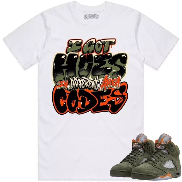 Jordan Retro 5 Olive 5s Shirt to Match - CELADON AREA CODES Jezsport.com