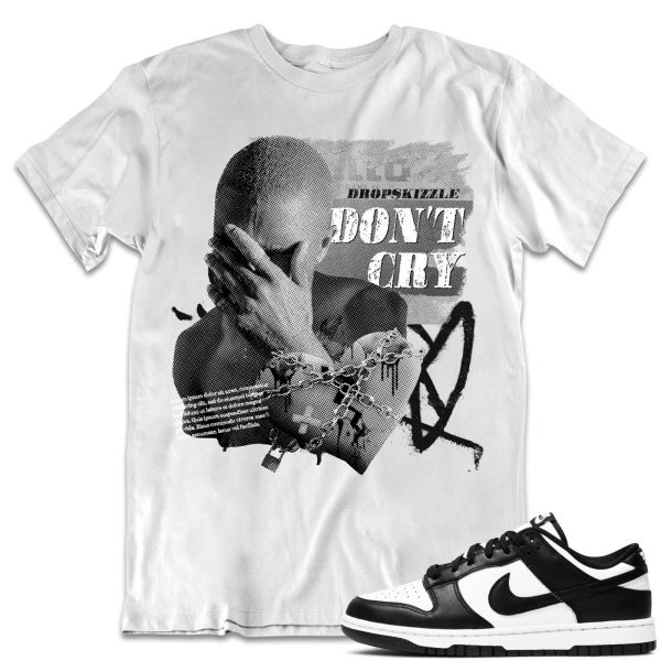 Shirt to Match Dunk Low Retro White Black Sneaker- Don't Cry Grunge Jezsport.com