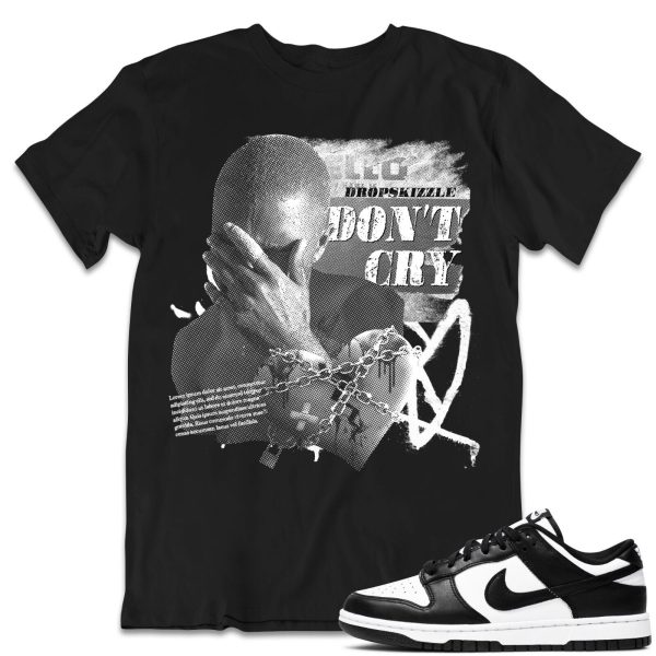 Shirt to Match Dunk Low Retro White Black Sneaker- Don't Cry Grunge Jezsport.com