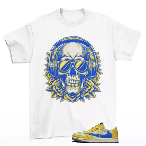 Deadstock Shirt White to Match Jordan 1 Low Travis Canary Elkins DZ4137-700 Jezsport.com