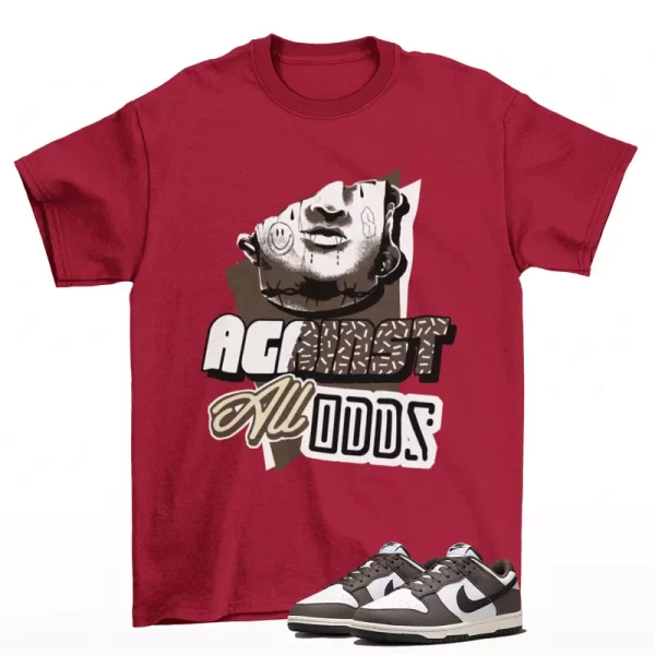 All Odds Shirt Red to Match Dunk Low Next Nature Baroque Brown HF4292-200 Jezsport.com