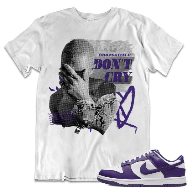 Shirt to Match Dunk Low Championship Court Purple- Don't Cry Grunge Jezsport.com