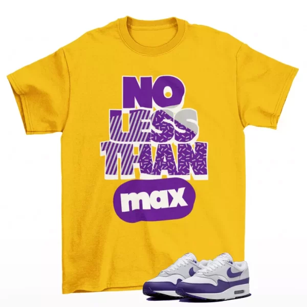 No Less Sneakers Shirt Yellow to Match Air Max 1 Field Purple DZ4549-101 Jezsport.com