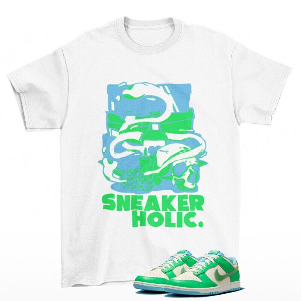 Sneaker Holic Shirt White to Match Dunk Low Retro Green Shock FZ4015-399 Jezsport.com