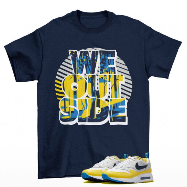 We Outside Shirt Navy to Match Air Max 1 '86 OG Golf Tour Yellow FN8075-101 Jezsport.com