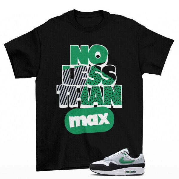 No Less Shirt Black to Match Air Max 1 Stadium Green FN6952-100 Jezsport.com