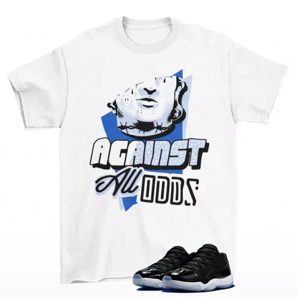 All Odds Sneaker Shirt White to Match Jordan 11 Low Space Jam FV5104-004 Jezsport.com