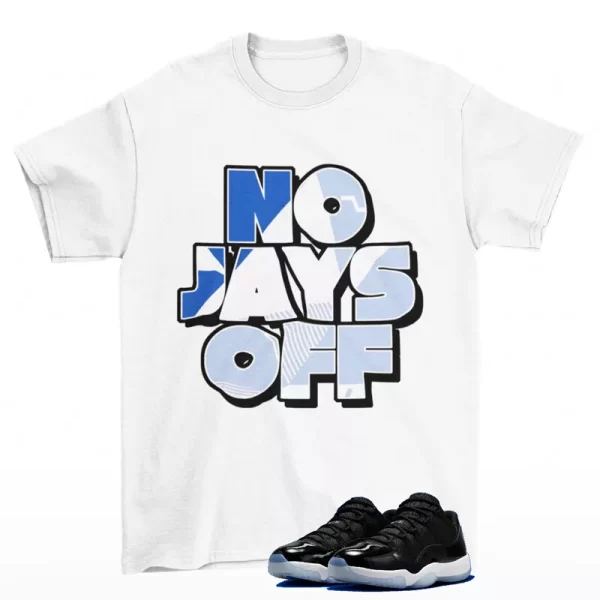 Jay All Day Sneaker Shirt White to Match Jordan 11 Low Space Jam FV5104-004 Jezsport.com