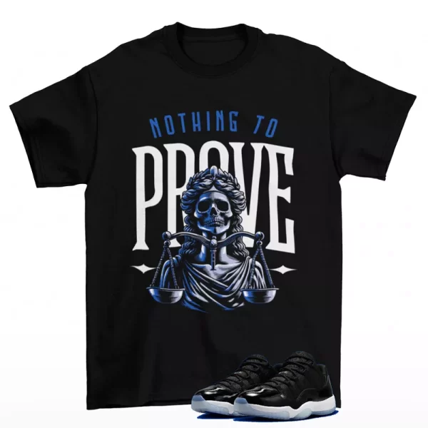 Proof Sneaker Shirt Black to Match Jordan 11 Retro Low Space Jam FV5104-004 Jezsport.com